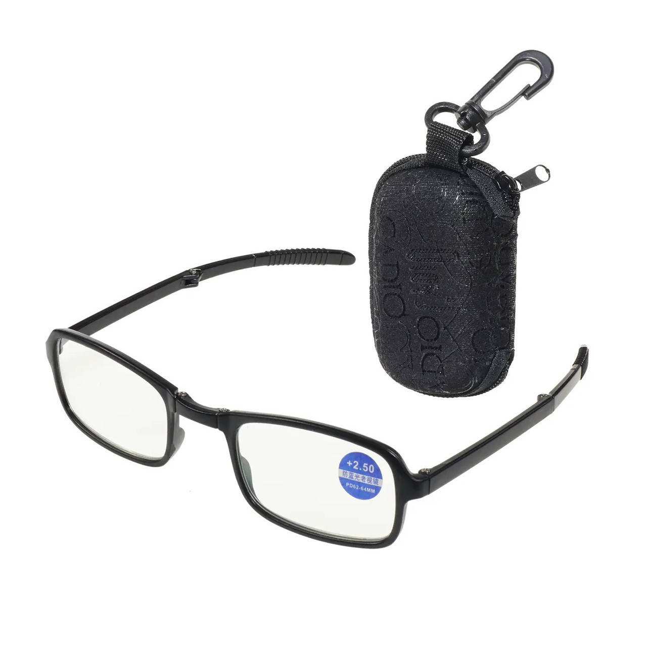 

Очки, складные, в жестком чехле, Черного цвета, очки для зрения (TI), Черный