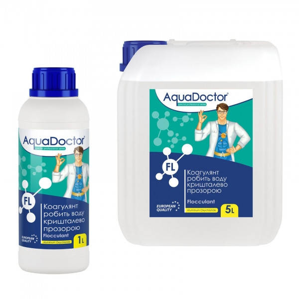 

Жидкое коагулирующее средство AquaDoctor FL (1л, 5л, 20л)