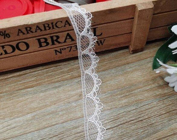 

(9 метров), Кружево сетка 1.3 см цвет - белый (сп7нг-9900)