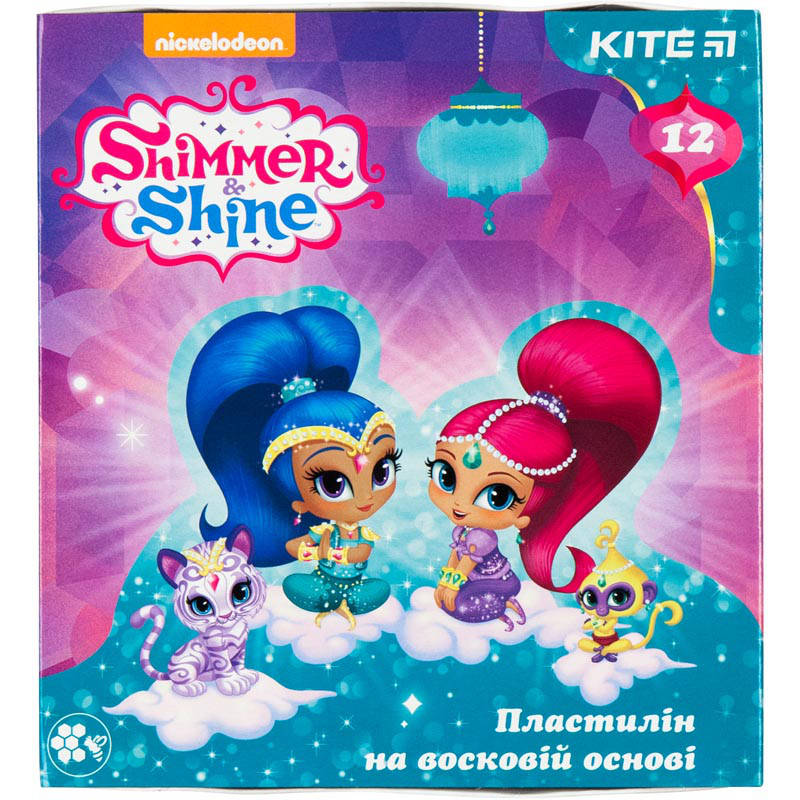 

Пластилин на восковой основе Kite Shimmer&Shine, 12 цветов, SH18-1086
