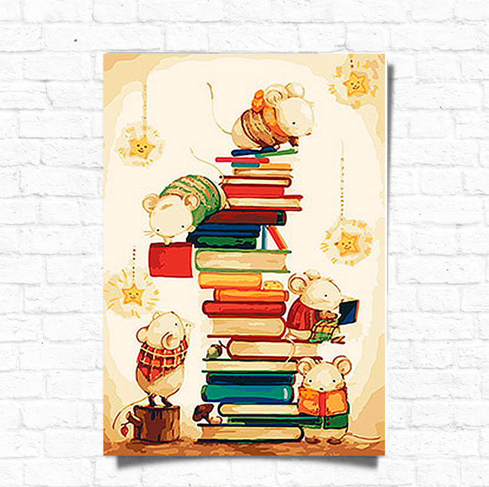 

Картина по номерам Идейка Маленькие читатели 35 х 50 (КНО4111)