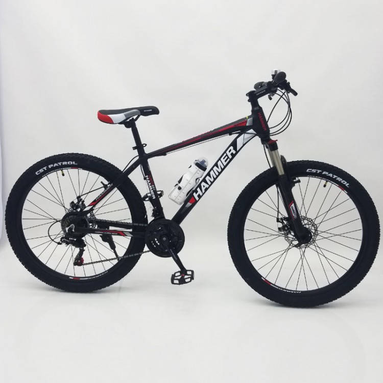 

Велосипед горный 26" "S200 HAMMER Черно-Красный. Алюминиевая легкая рама.