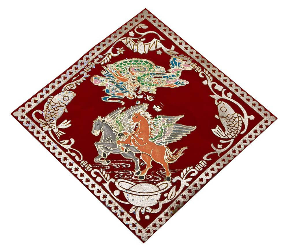 

Коврик для счета денег "Пегасы и дракон" 17х17см (25635)