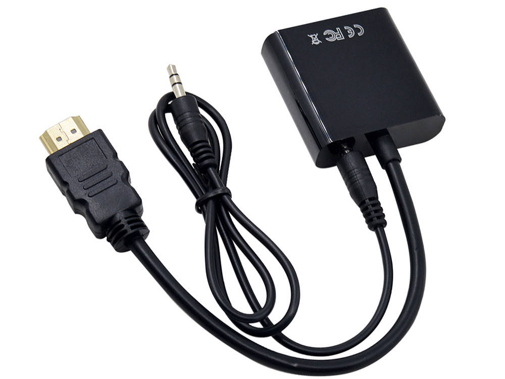 

Переходник-конвертер HDMI на VGA + audio выход