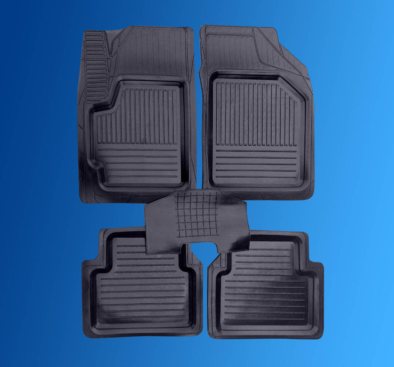 

Коврики резиновые для Hyundai Accent/Verna 3 2005-2010 (с высоким бортом и перемычкой)