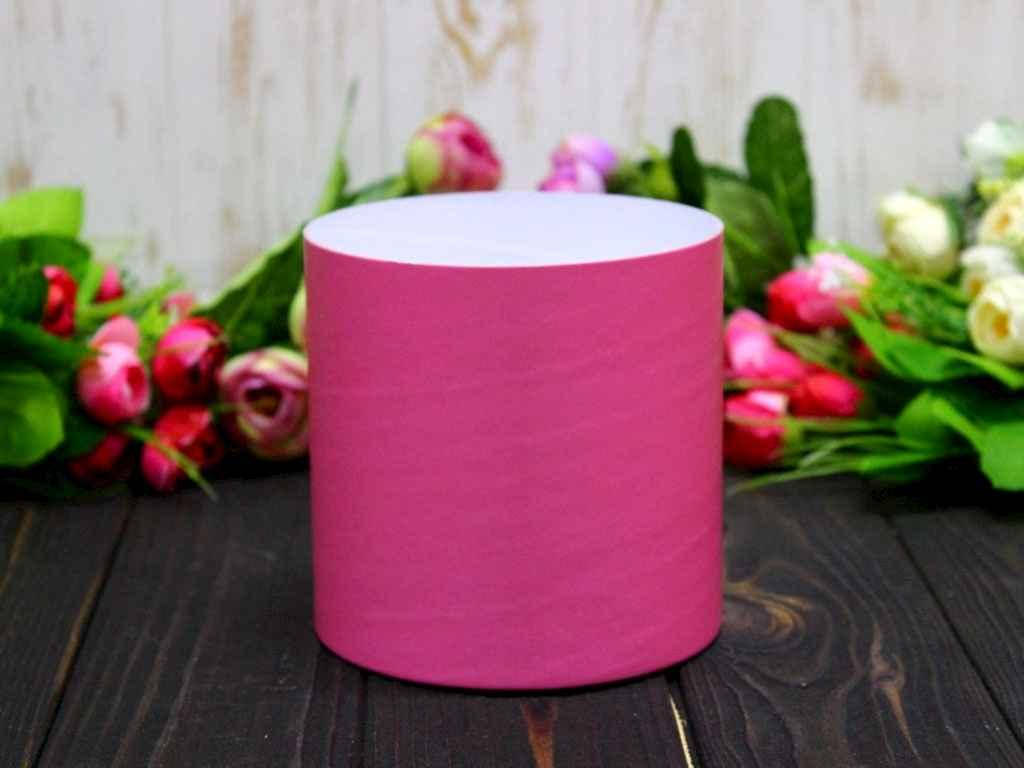 

Коробка для квітів кругла без кришки 110*110mm. кол. Рожевий ТМ УПАКОВКИН, Розовый