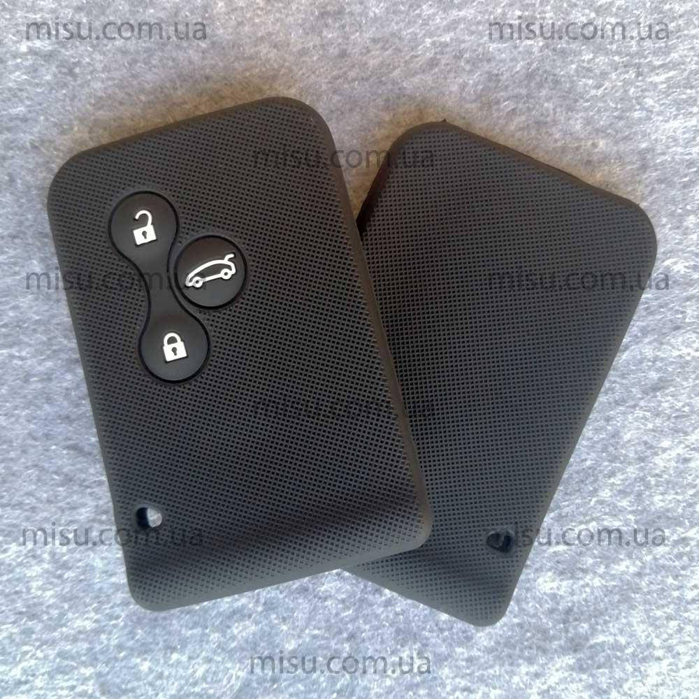 

Чехол силиконовый для Ключ-карты с без ключевым доступом Renault Megane 2 Scenic 3 Grand Scenic 2 черный