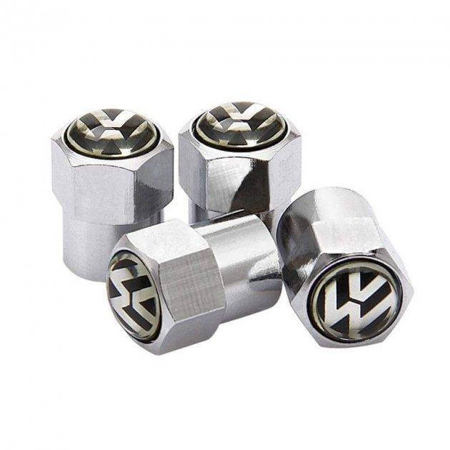 

Колпачки на ниппель для Volkswagen Alitek Short Silver (4 шт), Серебристый