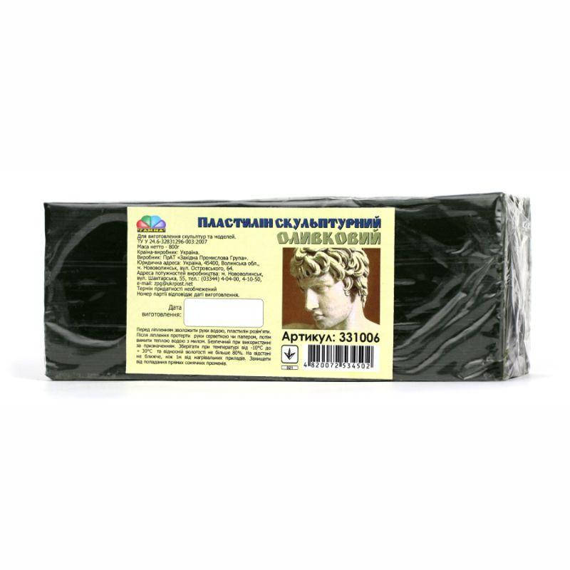 

Пластилин Скульптурный оливковый, 800г.