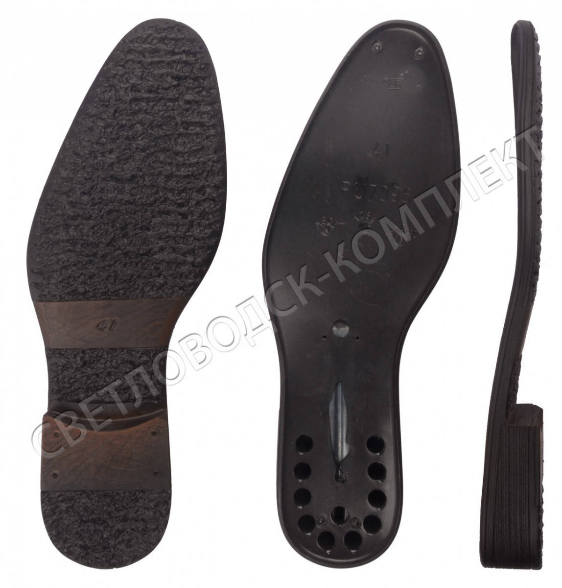 

Подошва для обуви PU-7096 15/23, цв. чёрный с коричневым 41