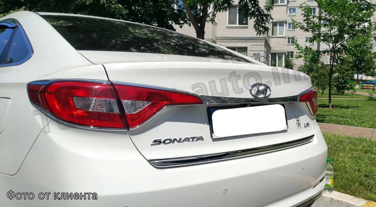 

Хром накладки на крышку багажника Huyndai Sonata LF 2014-2016 (Autoclover C765)