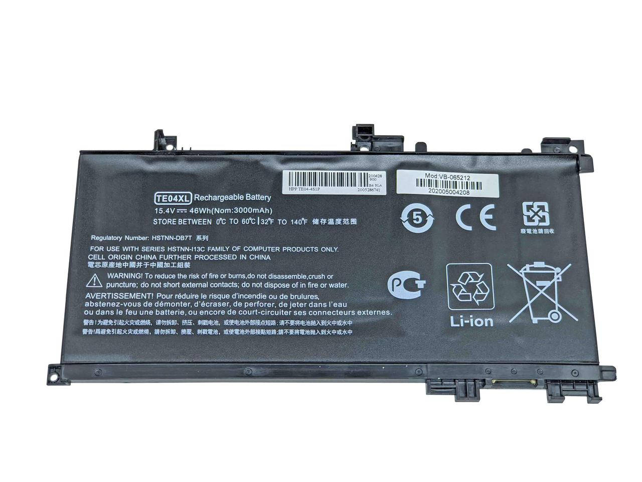 

Аккумулятор для ноутбука HP TE04XL Pavilion 15-bс 15.4V Black 4112mAh, Черный