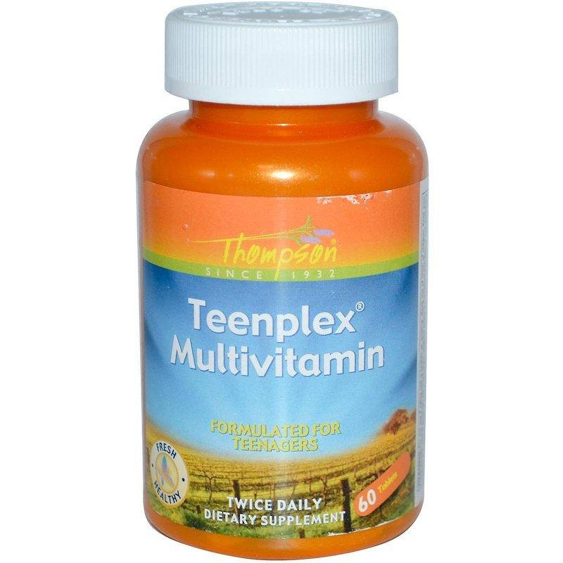 

Мультивитамины для подростков, Teenplex Multivitamin, Thompson, 60 таб.