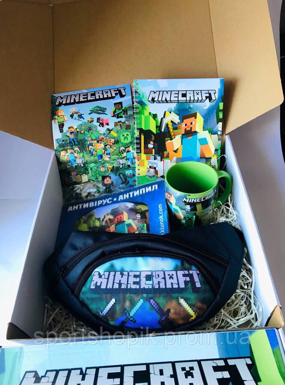 

Подарочный бокс набор майнкрафт minecraft для мальчика minecraft