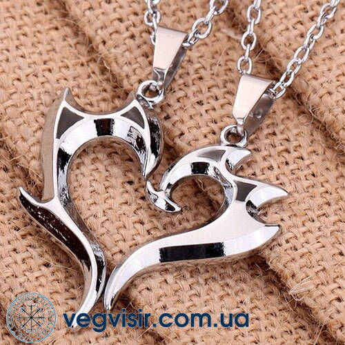 

Парные подвески в форме двух половинок сердца для влюбленных сердца I Love you