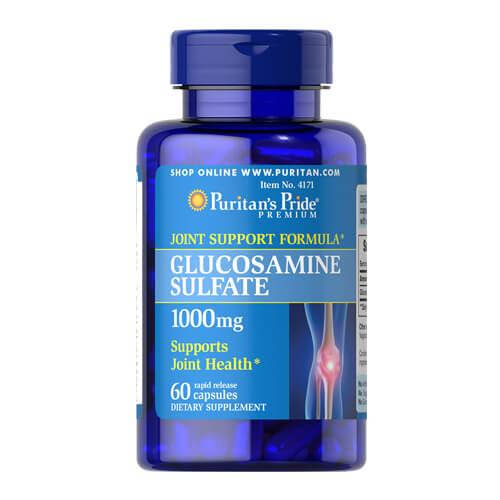 

Глюкозамін, Puritan's Pride Glucosamine Sulfate 1000 mg 60 капсул