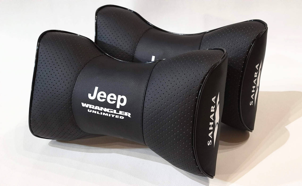

Подушка на подголовник в авто Jeep 1шт., Черный