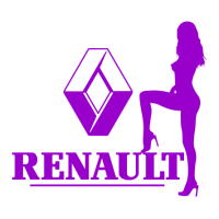 

Виниловая наклейка " RENAULT девушка " 14х15 см, Белый