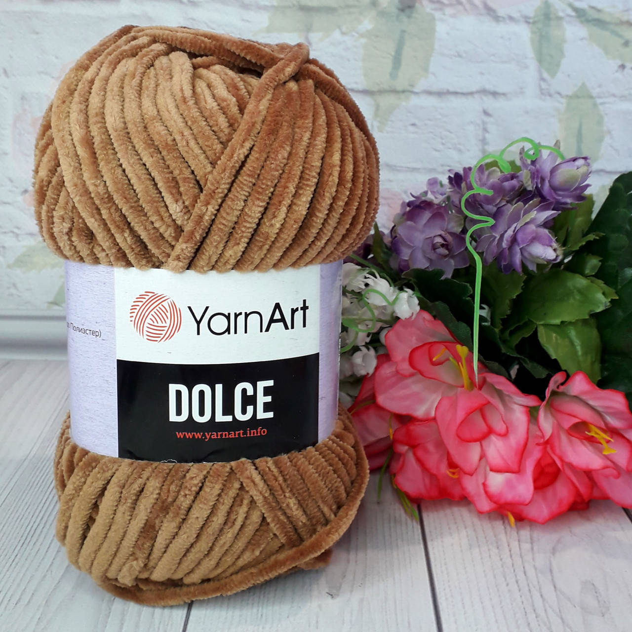 

Плюшева пряжа YarnArt Dolce (ЯрнАрт Дольче), молочний шоколад