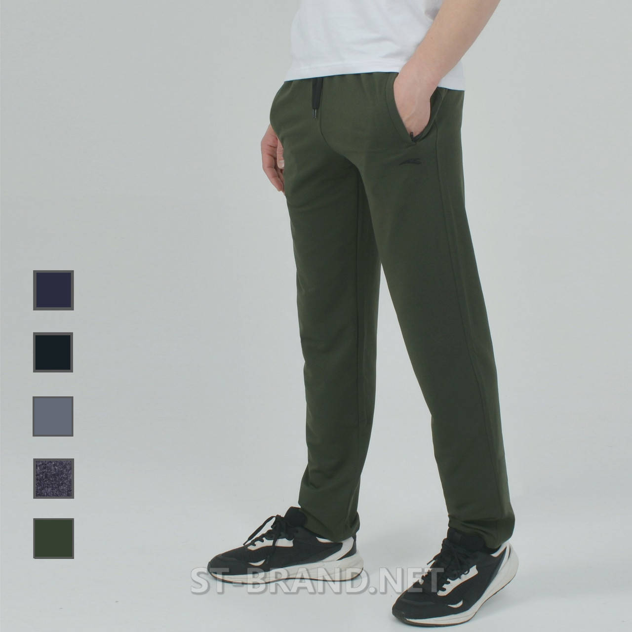 

M-4ХL. Мужские спортивные штаны хаки, трикотажные ST-BRAND