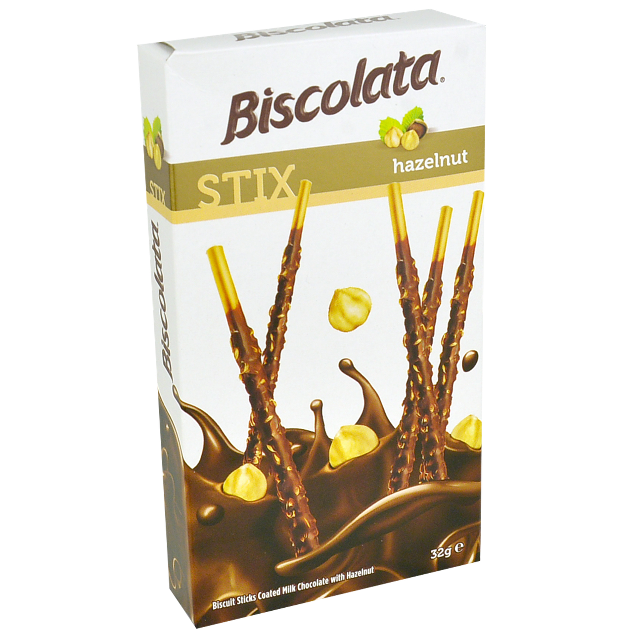 

Соломка Biscolata Stix Milky в молочном шоколаде с фундуком 32 г