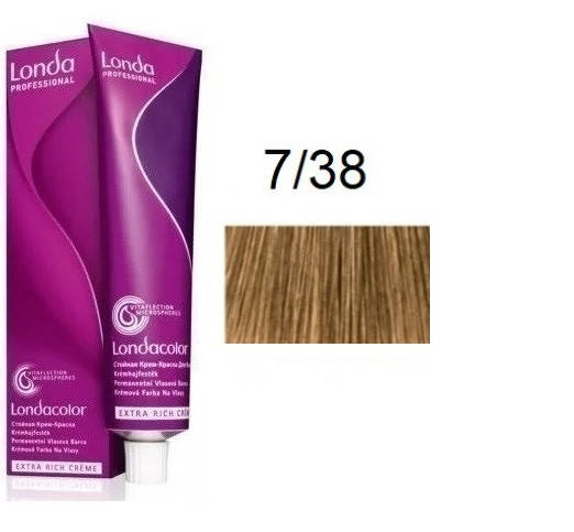 

Крем-краска для волос Londacolor 7/38 Блондин золотисто-жемчужный 60 мл