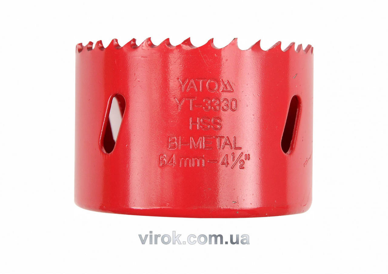 

Пила кольцевая биметаллическая YATO HSS M3 95 мм YT-3343