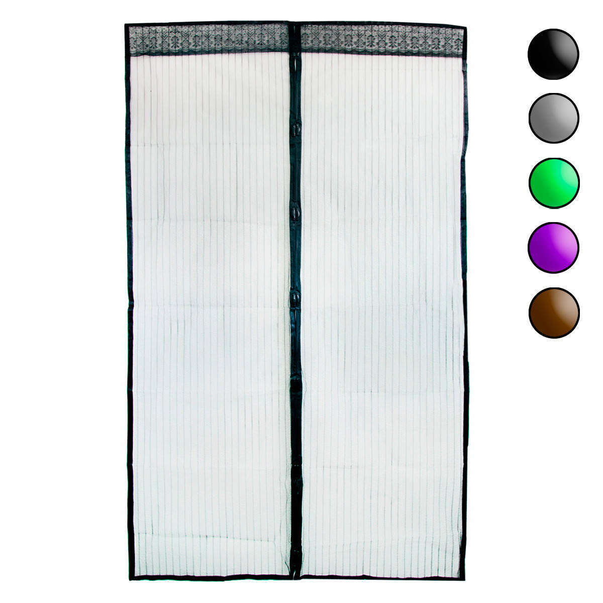 

Москитная сетка на магнитах 120х208 см Черная однотонная, антимоскитная сетка на дверь (маскітна сітка) (SH), Черный