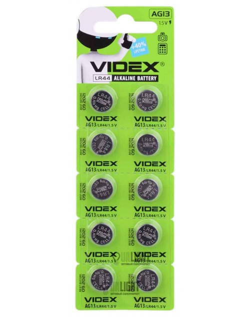 

Часовая алкалиновая батарейка G13 Videx