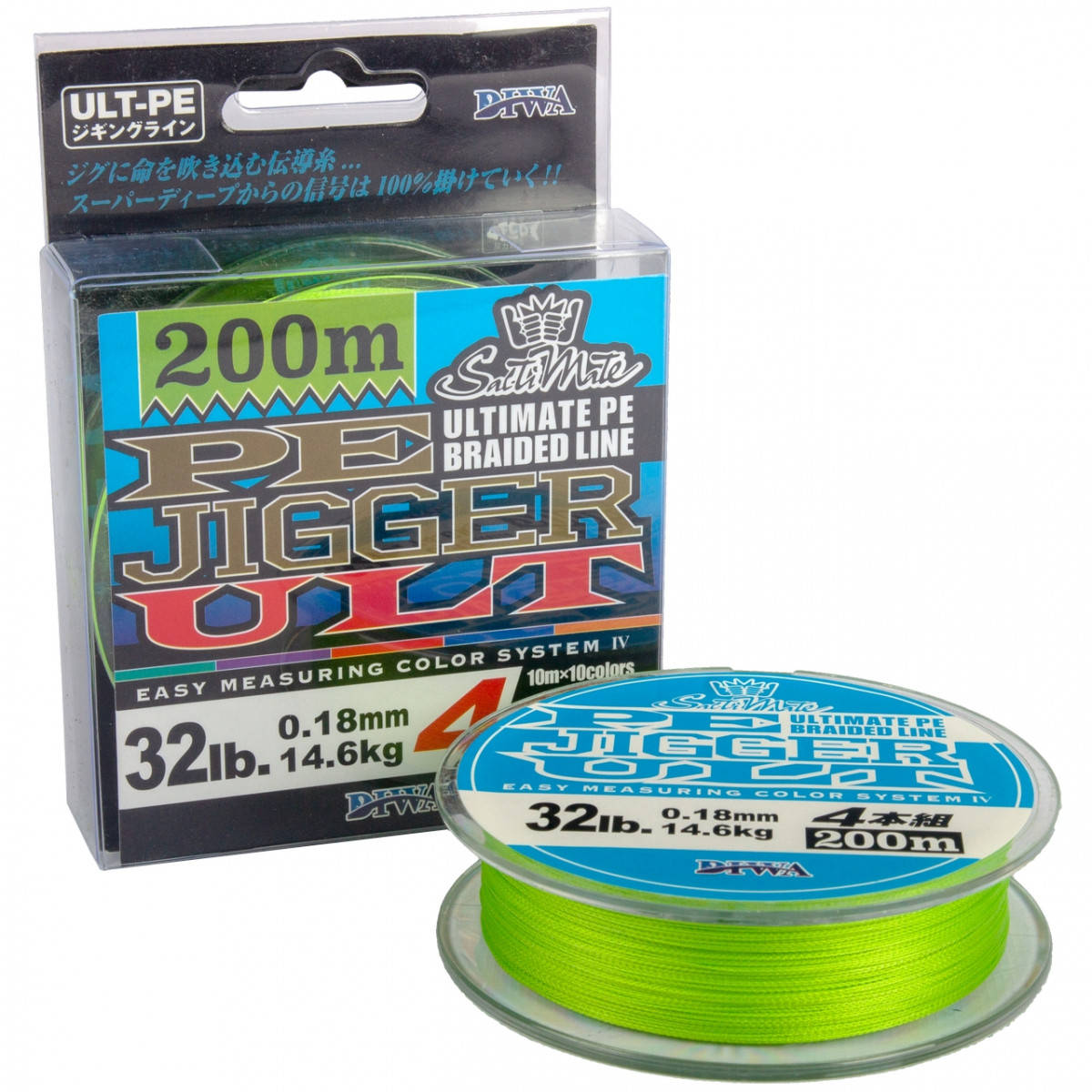 

Плетёнка Diwa Ultimate PE Jigger Braided Line 200м, Светло-Зеленый 0.20, Салатовый