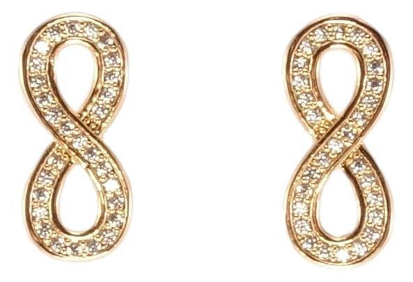 

Серьги Xuping Позолота 18K гвоздики (пусеты) "Восьмерки с цирконием"