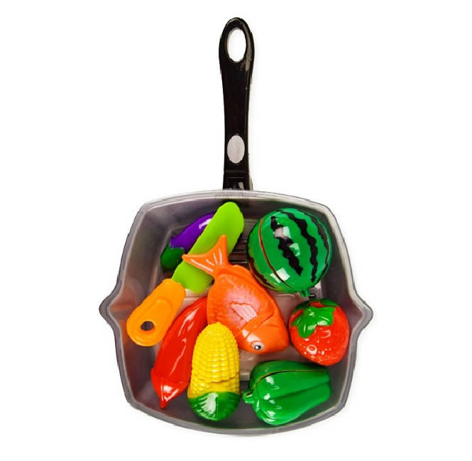 

Набор продуктов на липучках Metr+, сковородка, нож, дощечка, в сетке, 30-20-6см