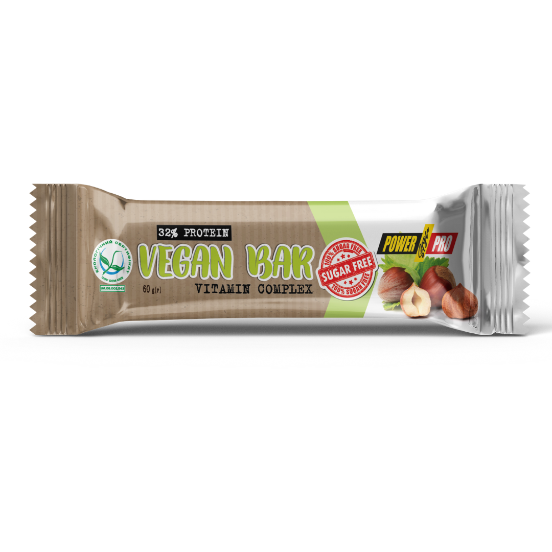 

Батончик POWER PRO без сахара VEGAN BAR
