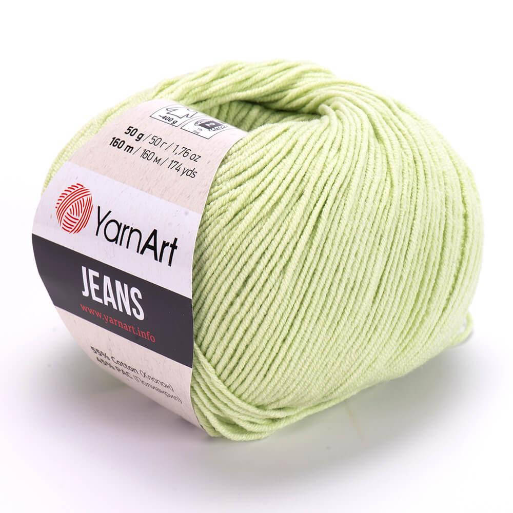 

Yarnart Jeans (ЯрнАрт Джинс) № 11 салатовый (Пряжа полухлопок, нитки для вязания)