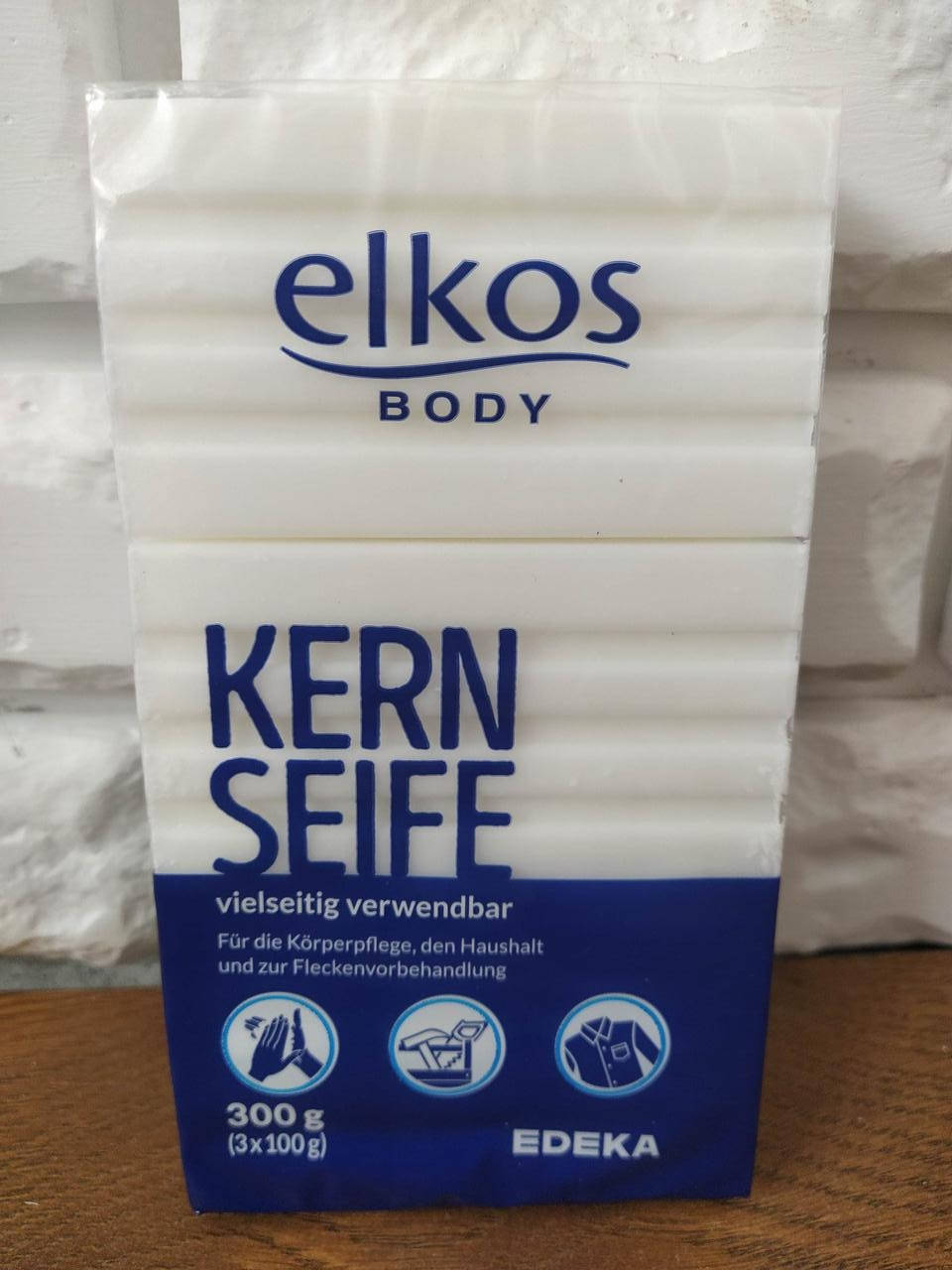 

Elkos Kernseife — хозяйственное мыло от пятен, 300 гр.