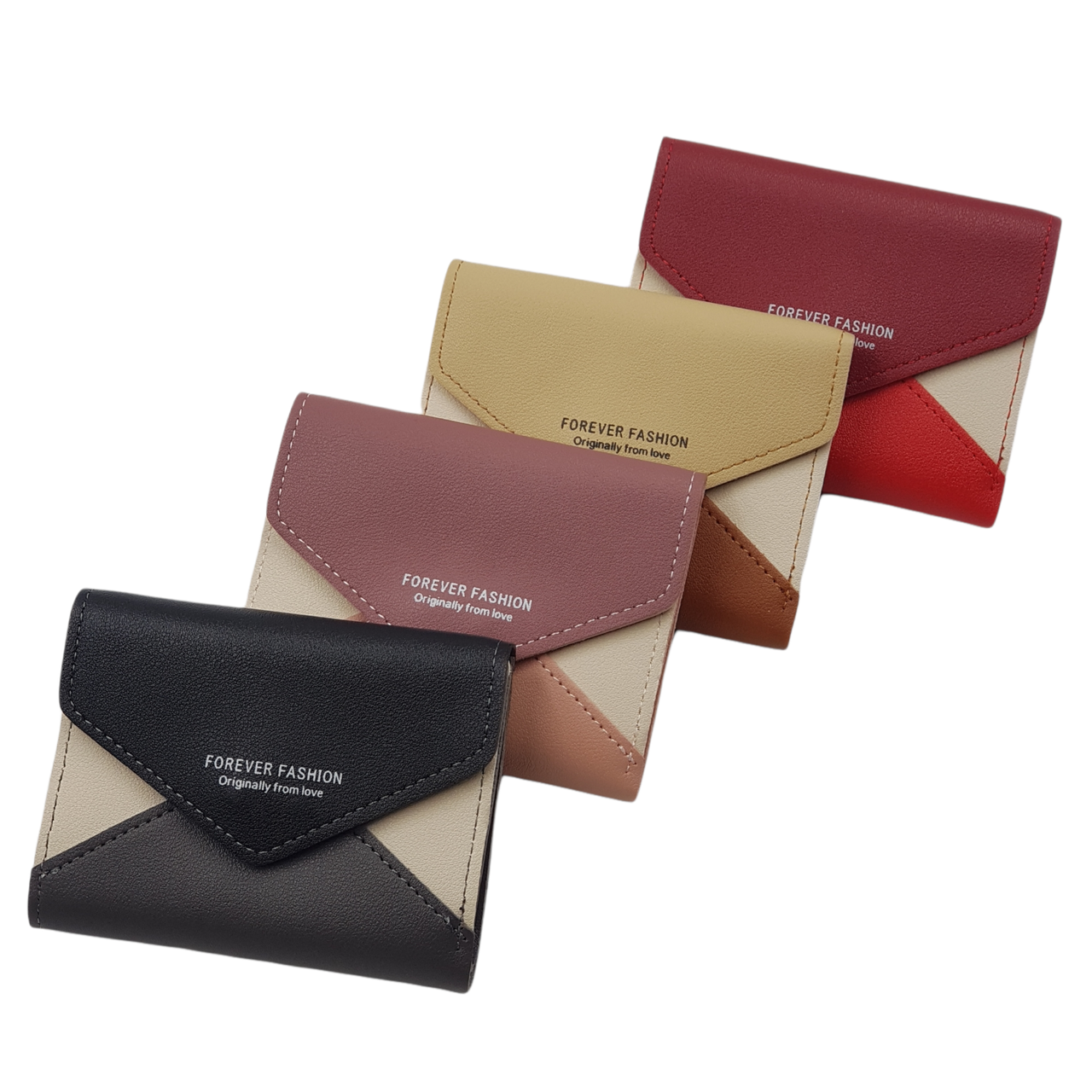 

Кошелек женский "Forever fashion" 3-х цветный, кнопка-магнит 11,5х9х1,5 см М17