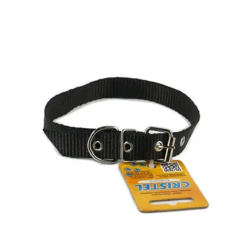 

Ошейник Cristel для собак, нейлон, 20 мм / 50 см, чёрный