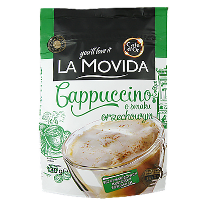 

Капучіно Кофе Дор Ля Мовіда горіхове Cafe d`Or La Movida orzechowym 130g 30шт/ящ (Код : 00-00005603)