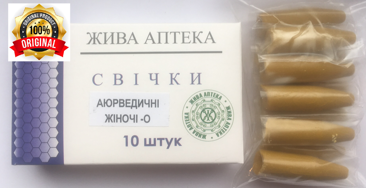 

Аюрведические свечи Женские с облепиховым маслом, Зелёный