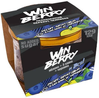 

Десерт «Иван-Поле» WIN BERRY Яблоко + 3 Злака + Черника (200 грамм)