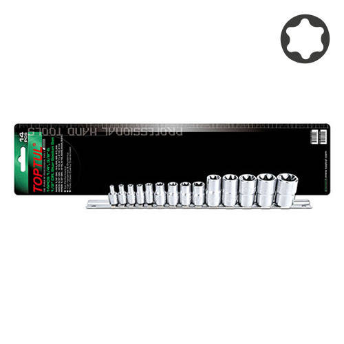 

Набор головок TORX на планке TOPTUL 1/4"-1/2" E4-E24 14ед. GAAR1402