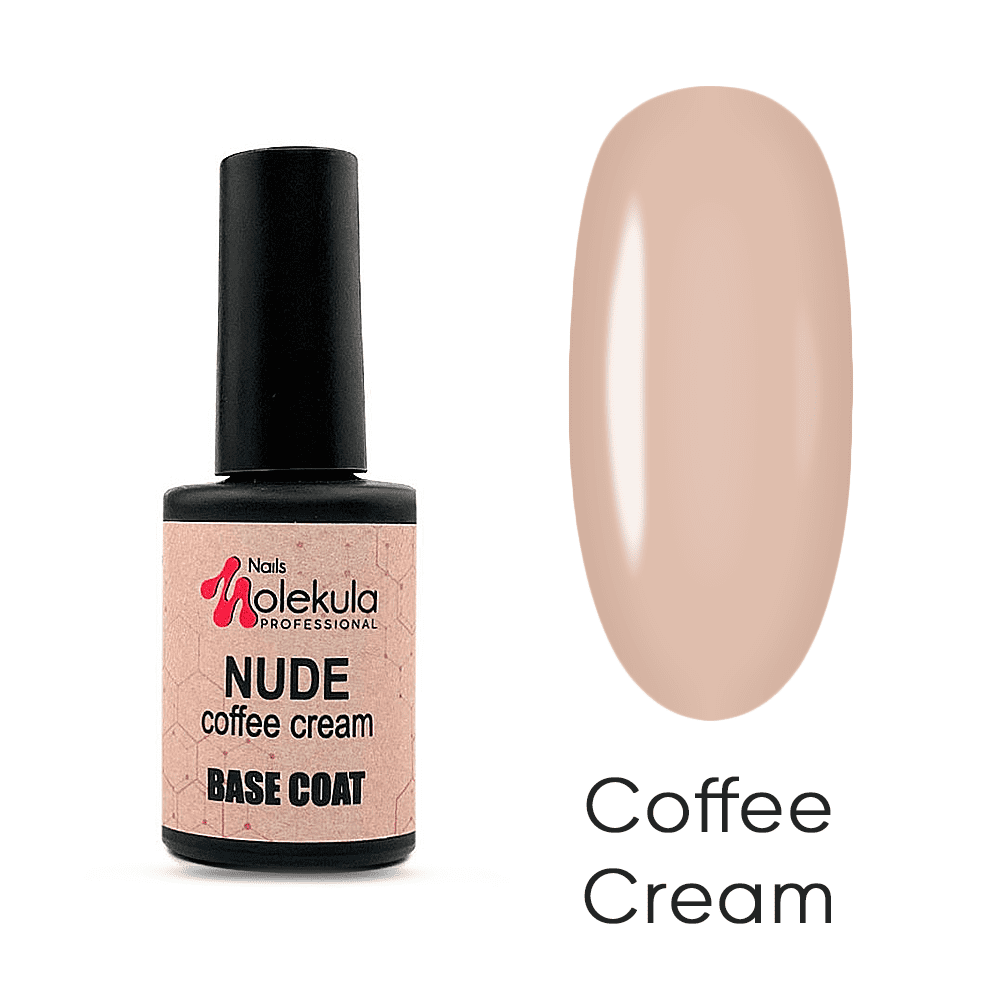 

База для гель лака камуфлирующая Nails Molekula Base Nude Coffee cream (кофейный крем), 12 мл