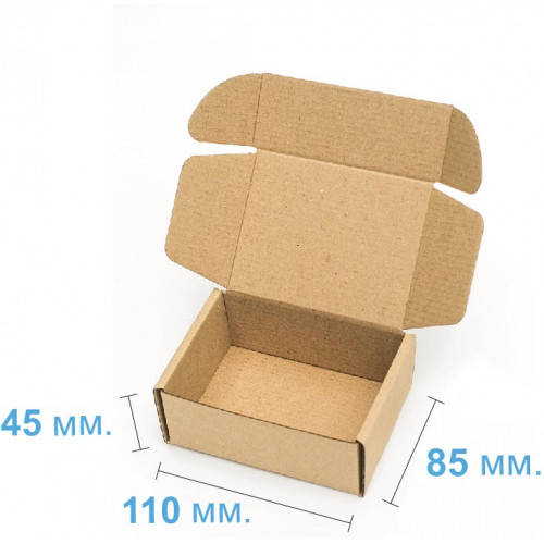 

Коробка картонная самосборная (110 х 85 х 45), бурая