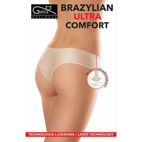 

Трусики женские бесшовные GATTA BRAZYLIAN ULTRA COMFORT, микрофибра M бежевый