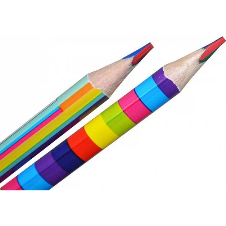

Карандаш цветной Yes "Rainbow" с четырехцветным грифелем, треугольный, Разные цвета
