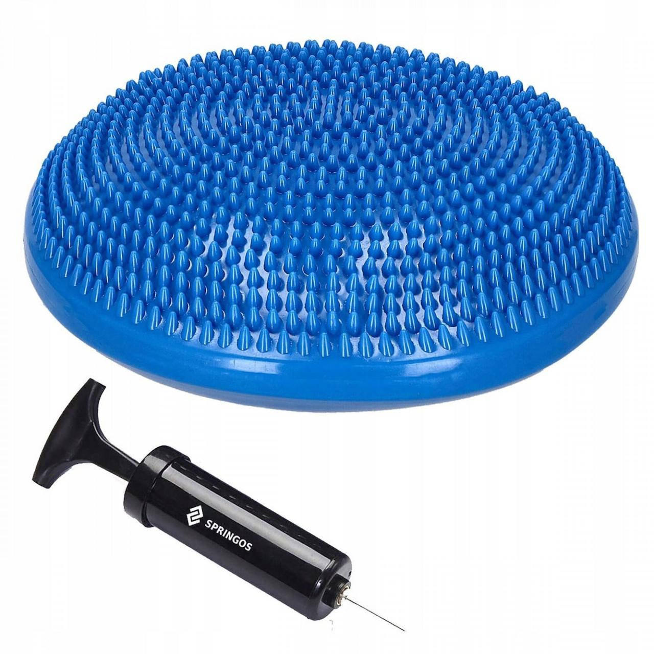 

Балансировочная подушка диаметр 33 см сенсомоторная массажная Springos FA0081 Blue, Синий