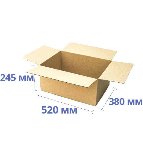 

Ящик картонный (520 х 380 х 245), бурая