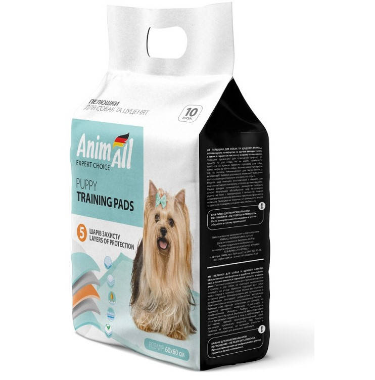 

Пеленки для собак AnimAll с клейкими краями 60х60см (упаковка 10шт.)