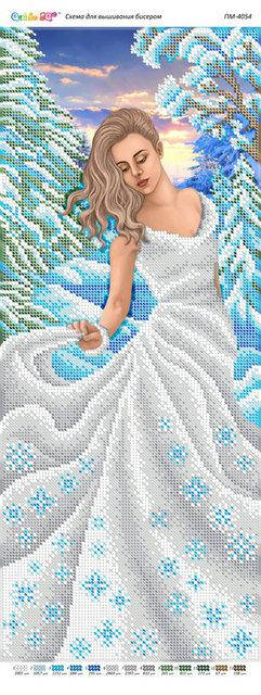 

Схема для вышивки бисером Времена года. Девушка зима