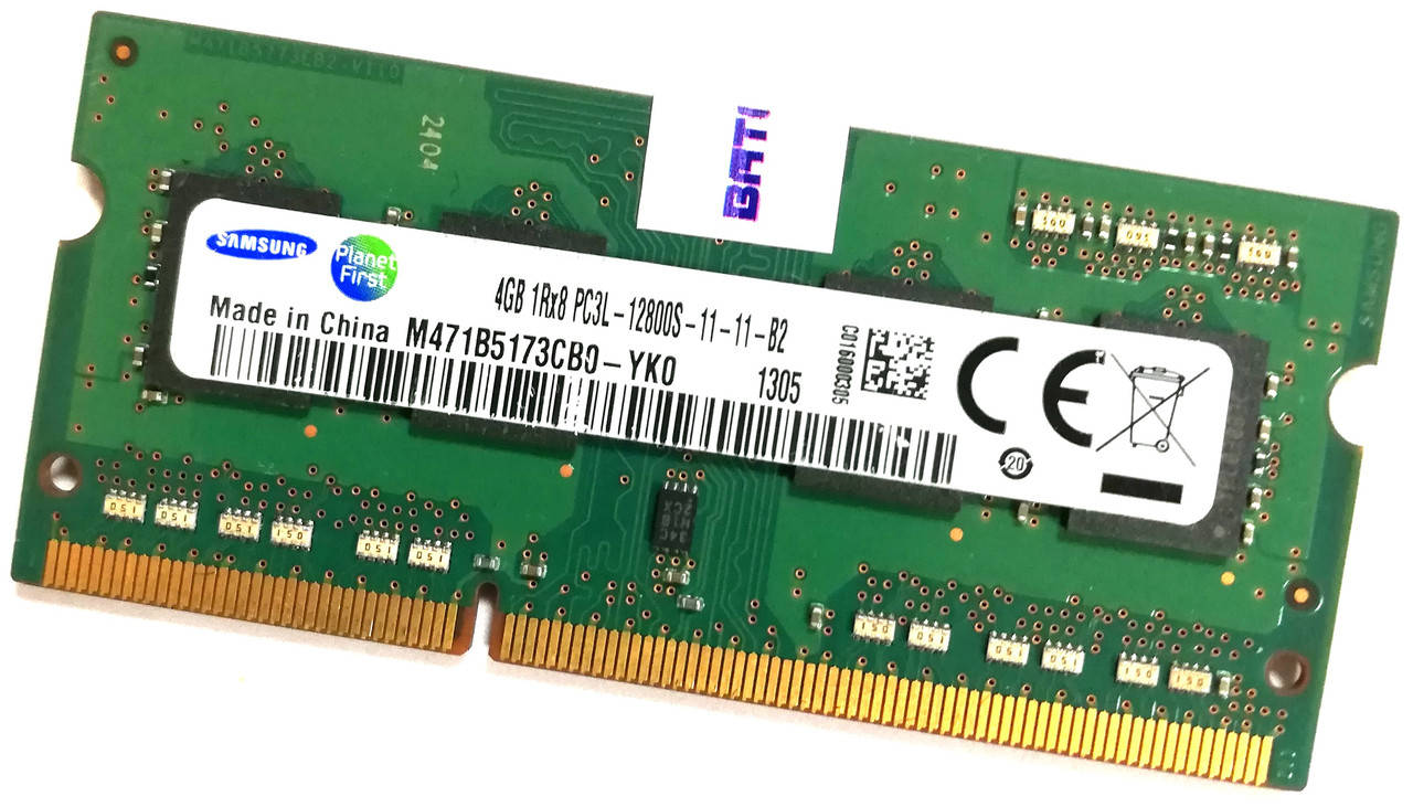 

Оперативная память для ноутбука Samsung SODIMM DDR3L 4Gb 1600MHz 12800s CL11 (M471B5173CB0-YK0) Б/У